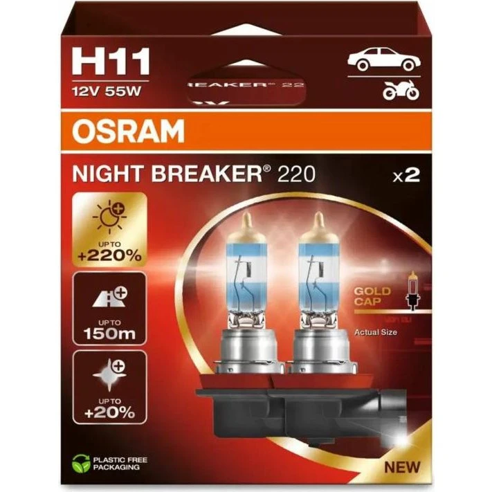 OSRAM Night Breaker 220 H11 12V 55W (2 szt.)