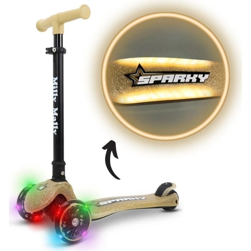 Milly Mally Sparky Hulajnoga Trójkołowa Brokatowa