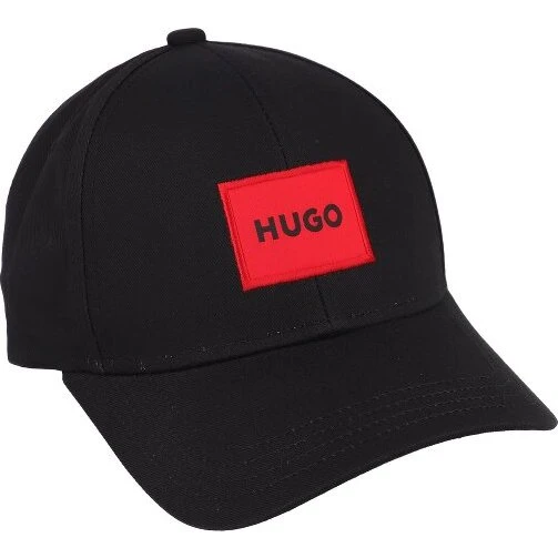HUGO Czapka z daszkiem Men-X 581-RL czarna z aplikacją