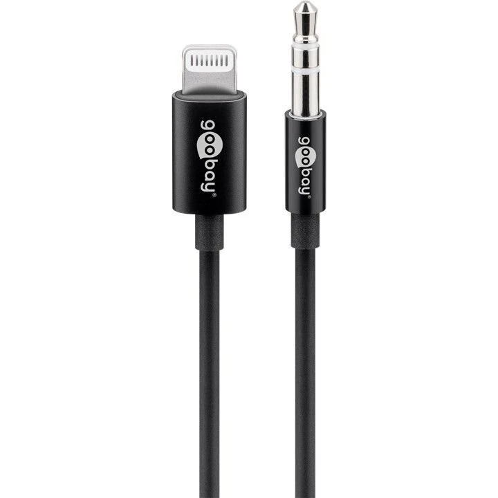 Goobay Kabel Lightning do Jack 3,5 mm 1 m Czarny