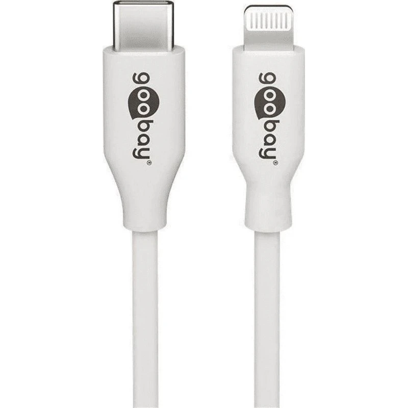 Goobay Kabel Lightning-USB-C 0,5 m biały MFi
