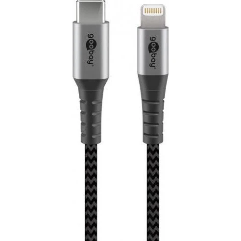 Goobay Kabel USB-C na USB-A 2 m, srebrny, MFi