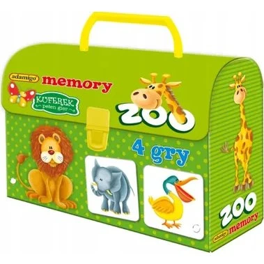 Adamigo Memory Zoo – Kuferek z 40 kartonikami