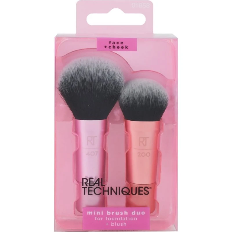 Real Techniques Mini Brush Duo – zestaw 2 pędzli do makijażu