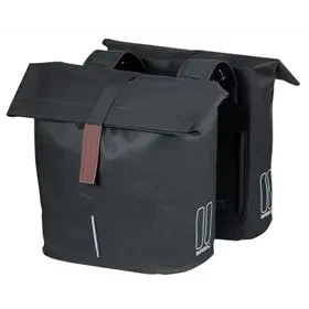 BASIL City Double Bag 32L, czarna, podwójna torba na bagażnik