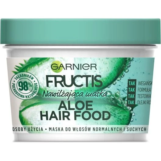 Garnier Fructis Aloe Hair Food 390ml Nawilżająca Maseczka do Włosów
