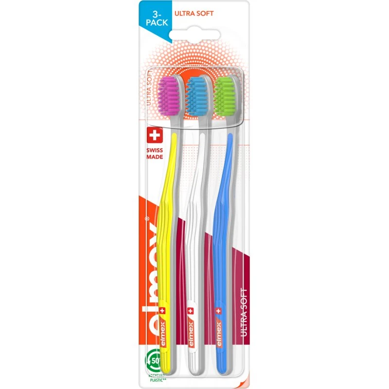 Elmex Ultra Soft Szczoteczka do Zębów Miękka 3 szt