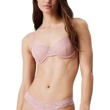 Calvin Klein CK Biustonosz z fiszbinami i koronką czarny