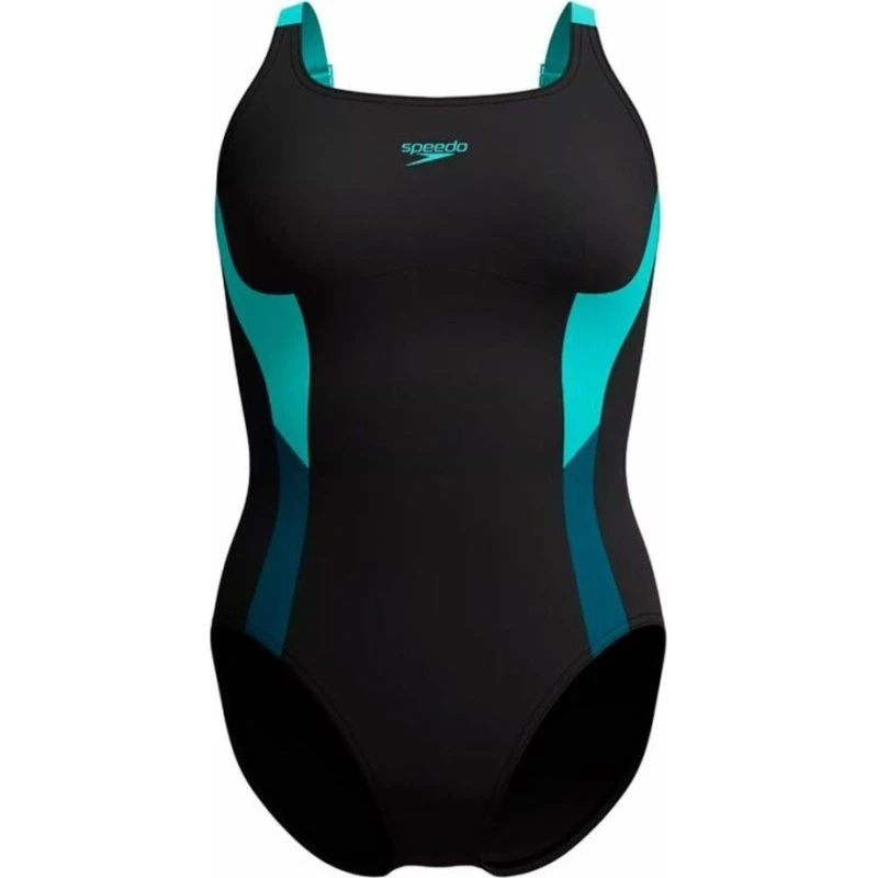 Speedo Shaping Solid Splice Damski Strój Kąpielowy Czarny