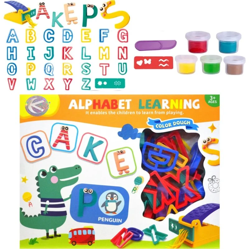 Ciastolina Literki – zestaw do nauki alfabetu z 5 kolorami