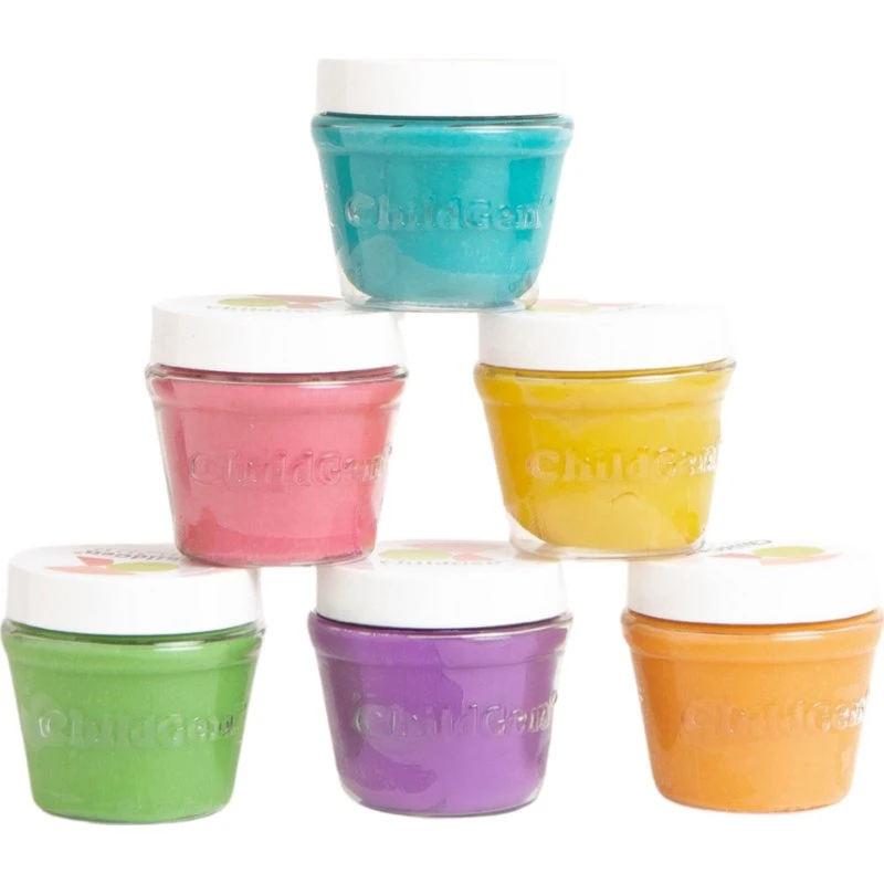 ChildGen Naturalna ciastolina w słoiczkach 6 kolorów pastel