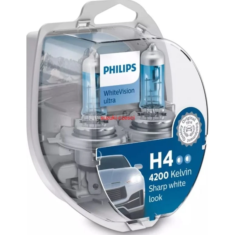 Philips H4 WhiteVision Ultra 12V 60/55W 4200K HOMOLOGACJA