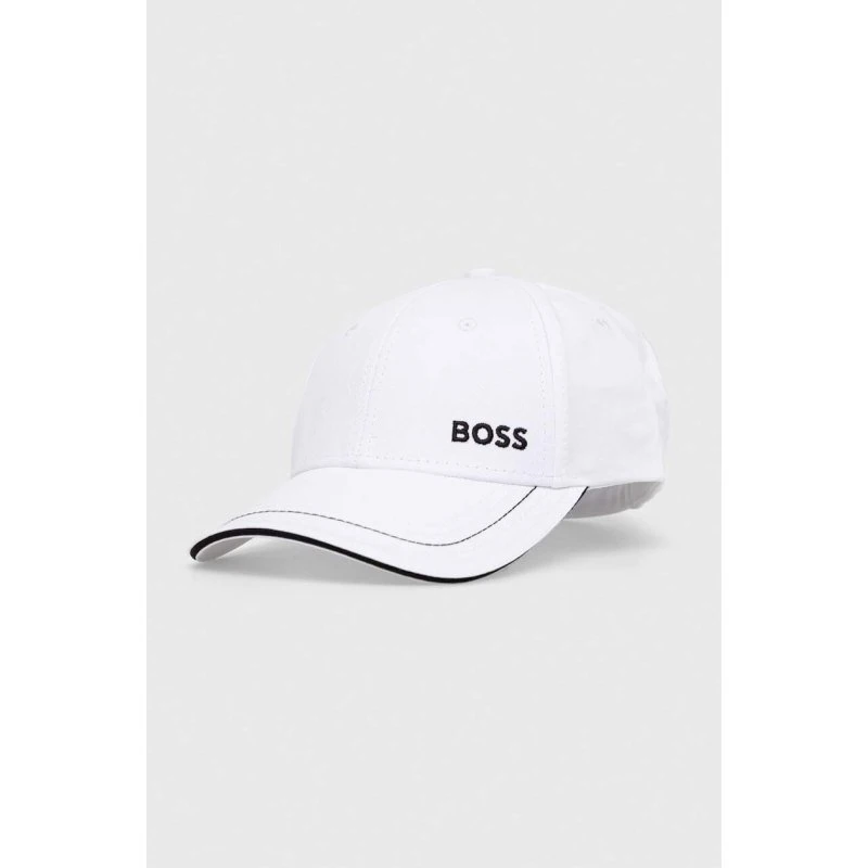 BOSS Bejsbolówka z daszkiem bawełniana, biała, 50492716