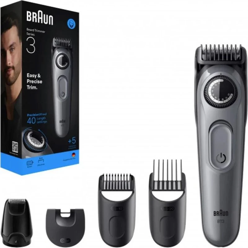 Braun Beard Trimmer 3 BT3560 - Trymer do brody 40 ustawień