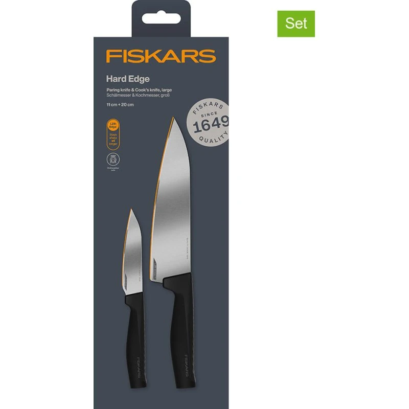 Fiskars Hard Edge Zestaw Noży 20 cm + 11 cm