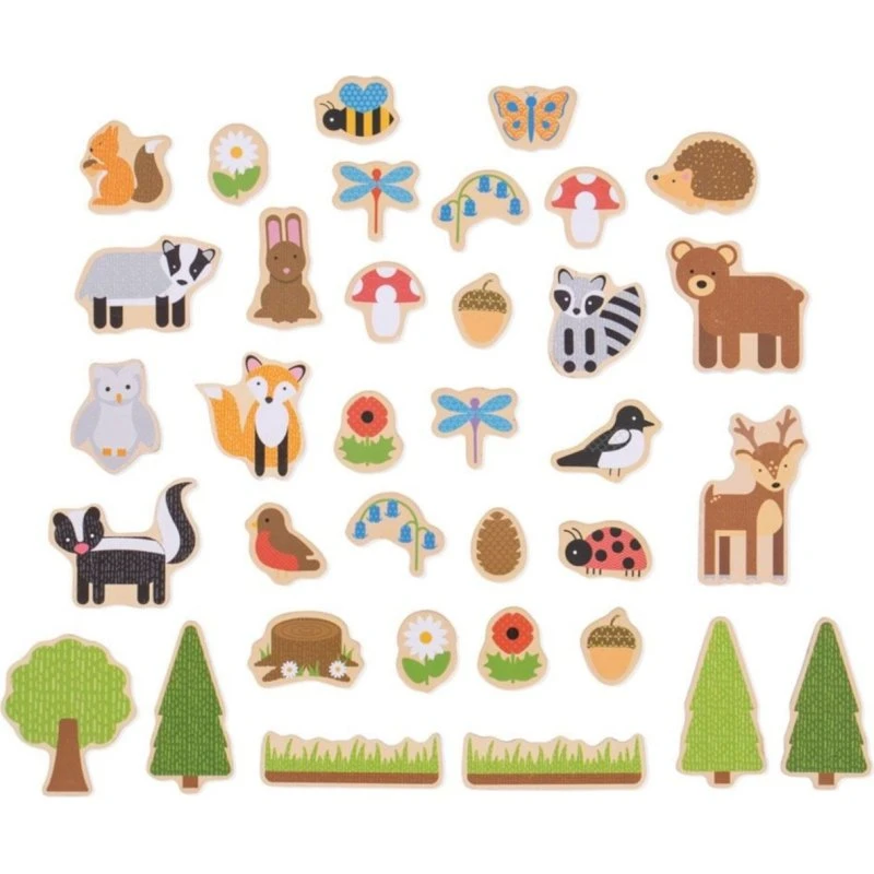 Bigjigs Toys Magnesy Zwierzęta Leśne 35 szt.