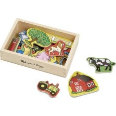 Melissa & Doug Drewniane Magnesy Na Farmie 20 sztuk