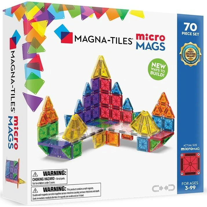 MAGNA-TILES® microMAGS 70 el. - Klocki Magnetyczne