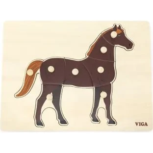Viga 44607 Puzzle na podkładce z uchwytami - Koń