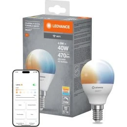 LEDVANCE Żarówka LED SMART+ WiFi P40 E14 4,9W 2700-6500K