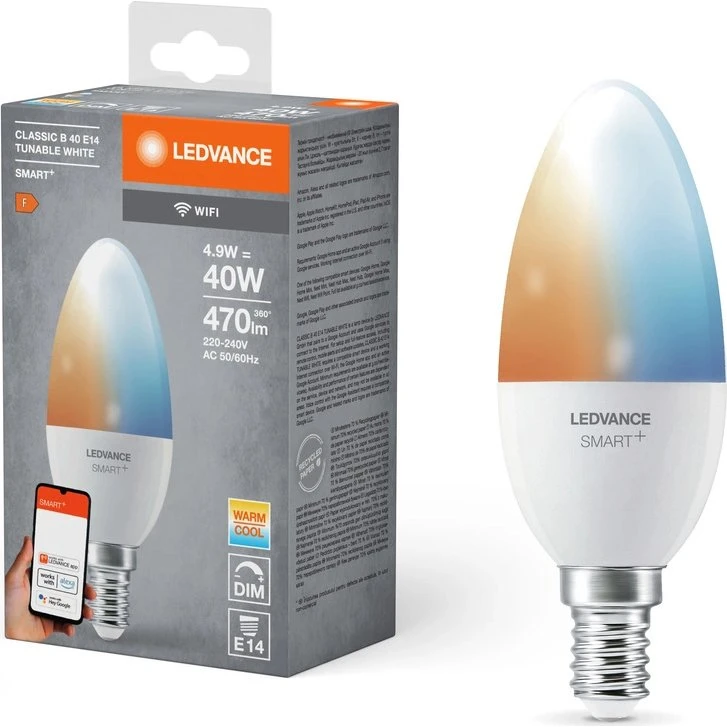 LEDVANCE SMART+ Żarówka LED E14 5W Świeczka WiFi CCT