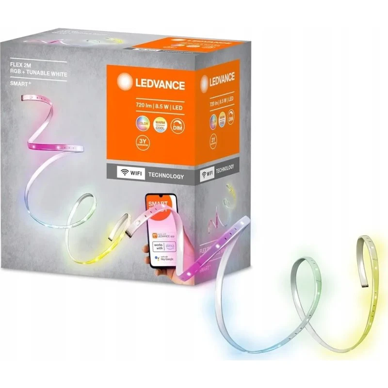 Ledvance Smart+ WiFi Flex 2M RGB+CCT 8,5W z wtyczką angielską
