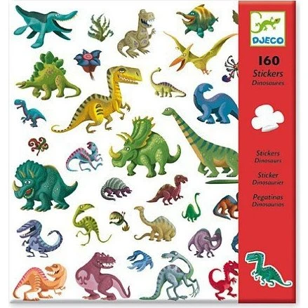 Djeco Naklejki Dinozaury 160 sztuk