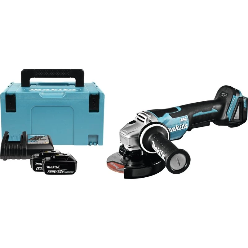 Makita DGA508RTJ 18V 5,0Ah Szlifierka Kątowa 125 mm z Hamulcem