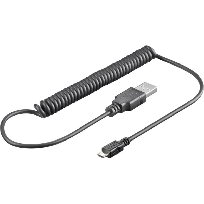 Goobay Kabel USB MicroUSB Spiralny 1m
