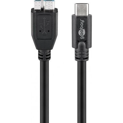 Goobay Kabel USB-C do micro-B 0,6 m czarny