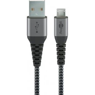 Goobay Kabel USB-C do USB-A 2.0, 1m, tekstylny