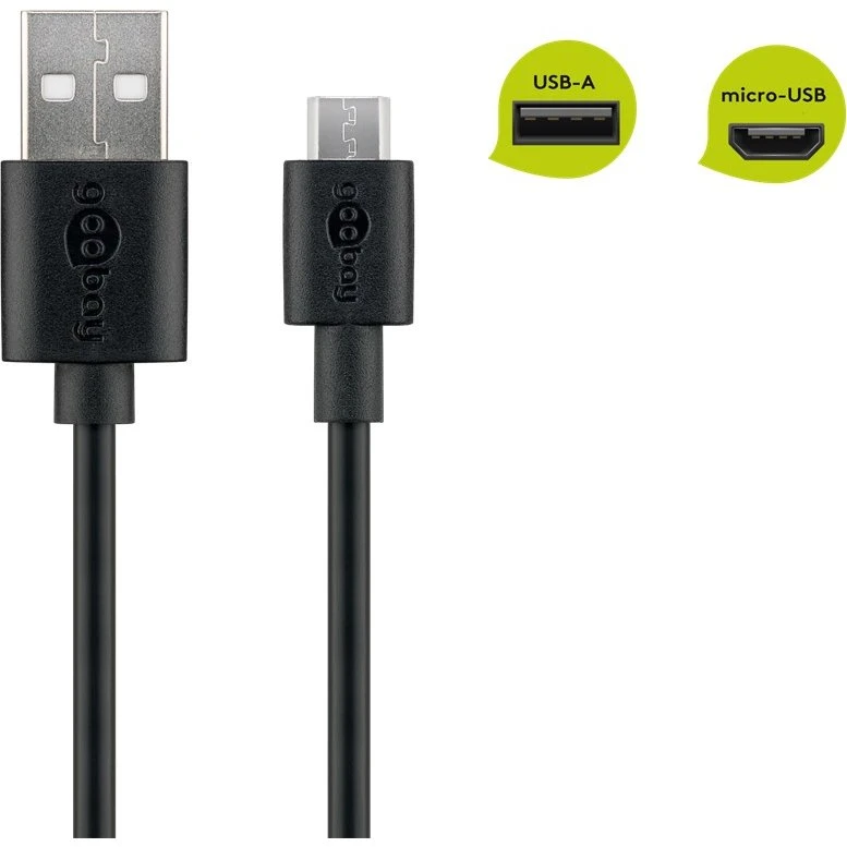 Goobay 46800 Kabel Micro-USB 1 m, czarny