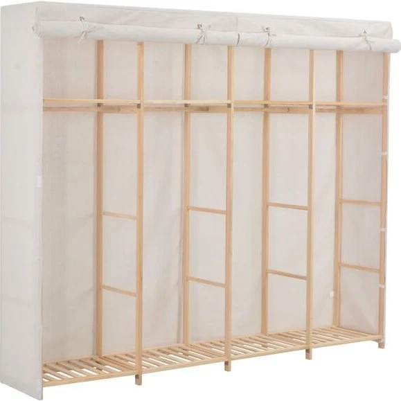 vidaXL Szafa Materiałowa Biała 200x40x170 cm