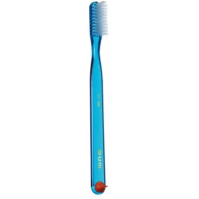 GUM Classic 411 Szczoteczka do Zębów Miękka z Gumowym Stymulatorem - Zielony