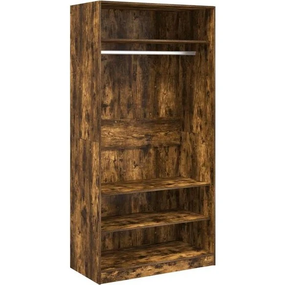 vidaXL Szafa przydymiony dąb 100x50x200 cm