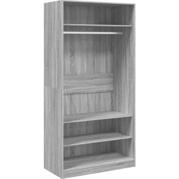 vidaXL Szafa szary dąb sonoma 100x50x200 cm