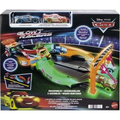 Mattel Cars Glow Racers Nocny Wyścig Tor Świecący w Ciemności