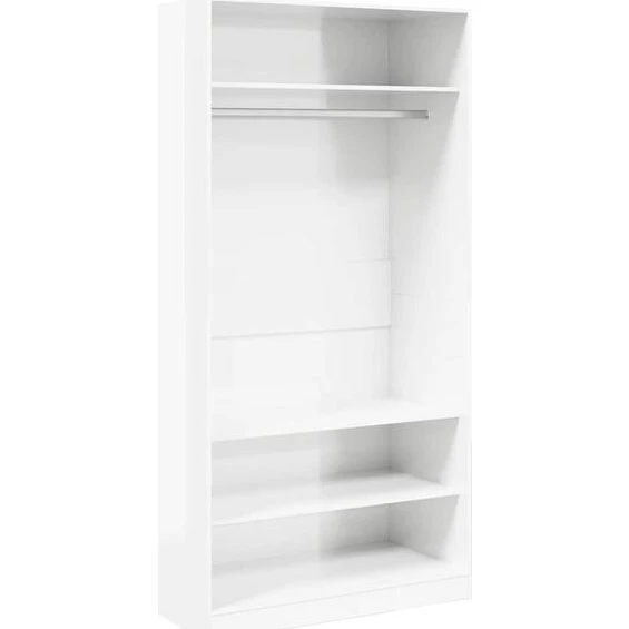 vidaXL Szafa Wysoki Połysk Biała 100x50x200 cm