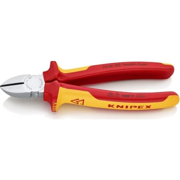 Knipex 70 06 180 Szczypce tnące boczne izolowane 1000V VDE 180mm