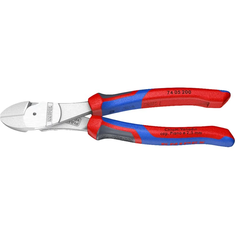 KNIPEX 74 05 200 Obcinaki boczne 200 mm, 64 HRC, chromowane