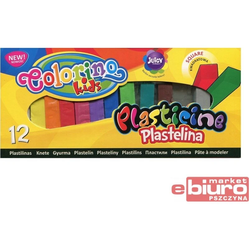 Colorino Kids Plastelina Kwadratowa 12 Kolorów