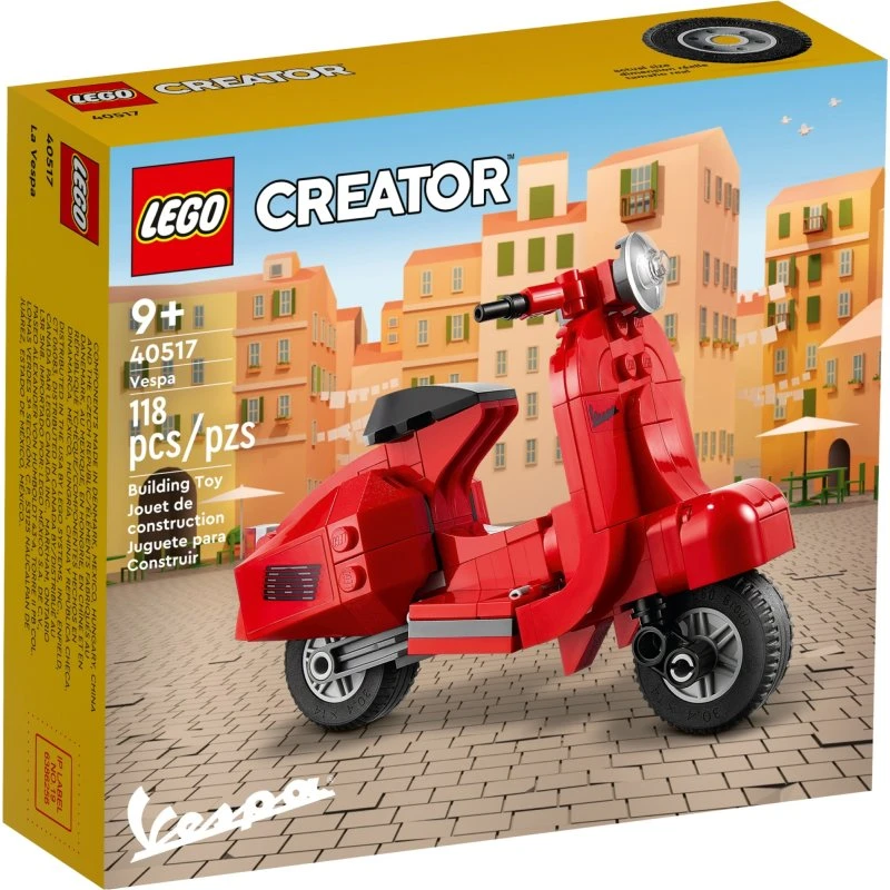 LEGO Creator 40517 Vespa – czerwony skuter 118 elementów