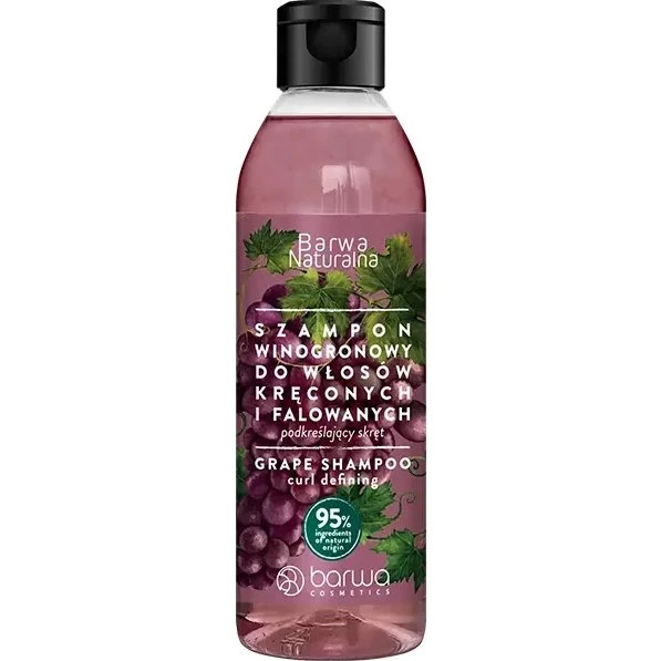 Barwa Naturalna Szampon Winogrono 300ml do włosów kręconych