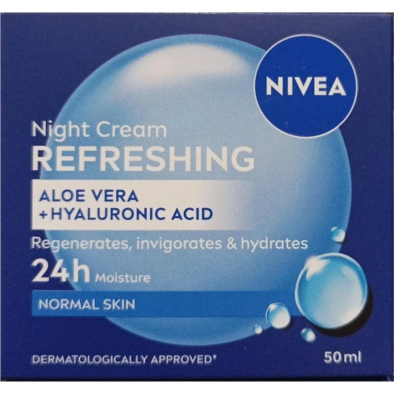 Nivea Night Cream Refreshing 50ml odświeżający krem do twarzy na noc