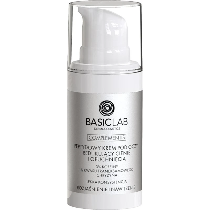 BasicLab Peptydowy Krem Pod Oczy 15ml Redukujący Cienie