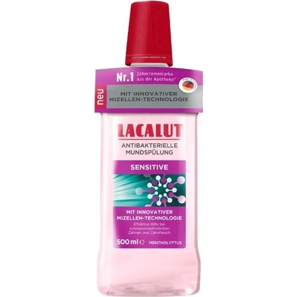 Lacalut Sensitive Antybakteryjny płyn do płukania jamy ustnej 500 ml