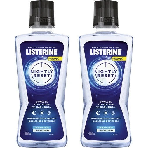 Listerine Nightly Reset, płyn do płukania jamy ustnej 400 ml x 2