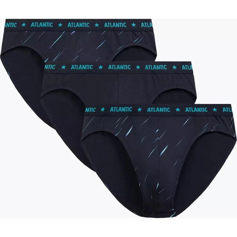 Atlantic 3MP-207/25 A'3 Slip Męski, 95% Bawełna, 5% Elastan, S-2XL