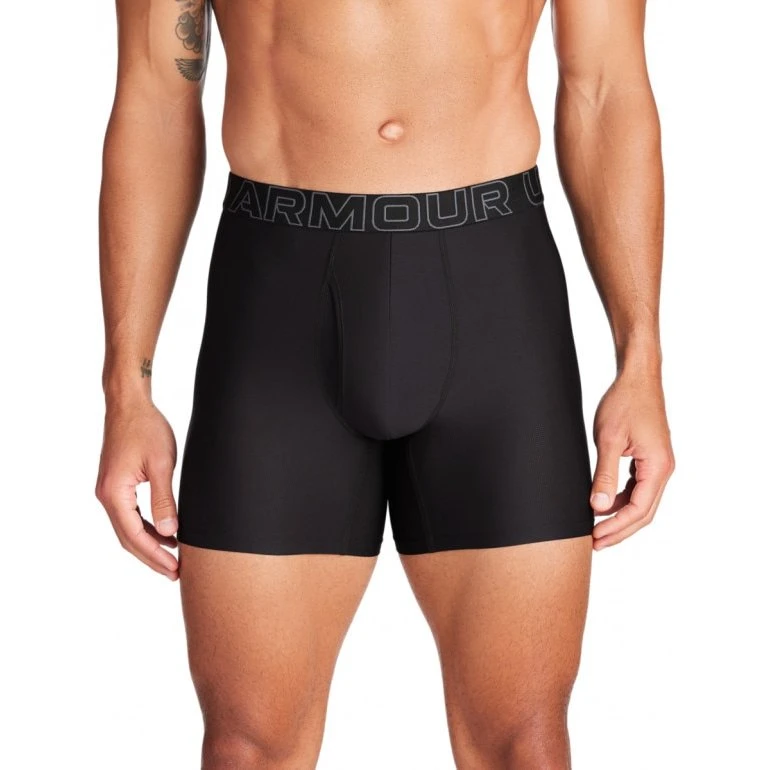Under Armour Męskie Bokserki UA Perf Tech Mesh 6in 3-pack Czarny