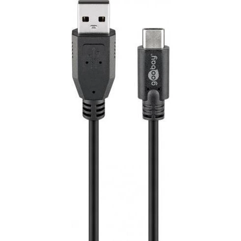 Goobay Kabel USB-C–USB-A 2.0 0,5 m czarny